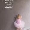 Balletplakat lille pige rosa tutu