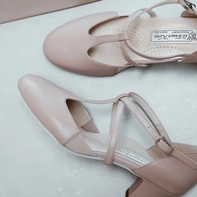 Beige skind Naia dame dansesko Werner Kern