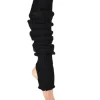 Benvarmere rib strik sort 85 cm Seré