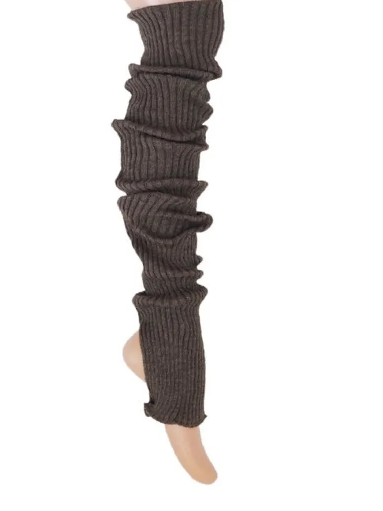 Benvarmere ribstrik brun 85 cm Seré