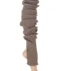 Benvarmere ribstrik lysebrune 85 cm Seré