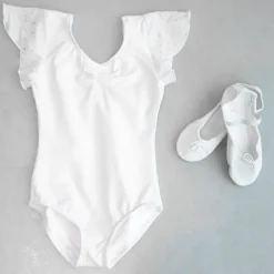 Bloch hvid skind glimmer balletsko