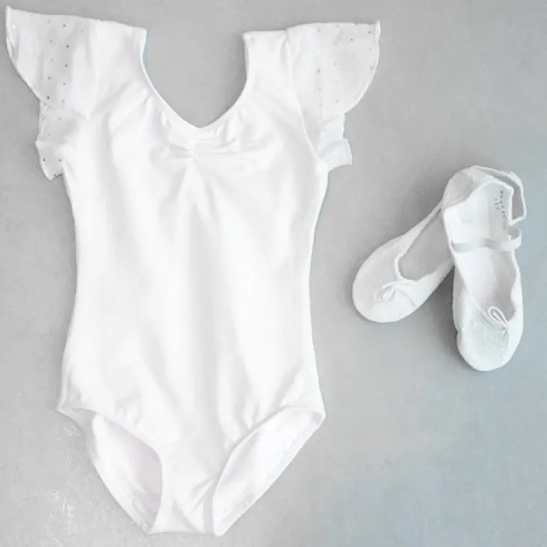 Bloch hvid skind glimmer balletsko