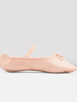 Bloch rosa skind balletsko med glimmer