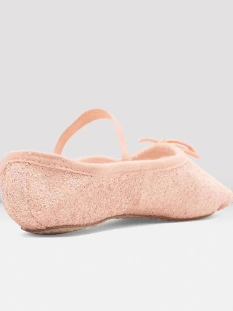 Bloch rosa skind balletsko med glimmer