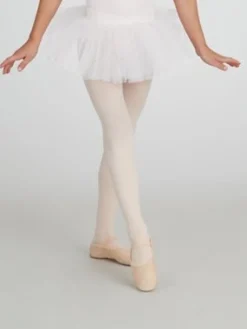 Capezio hvid tutu skørt m sølv nister til piger