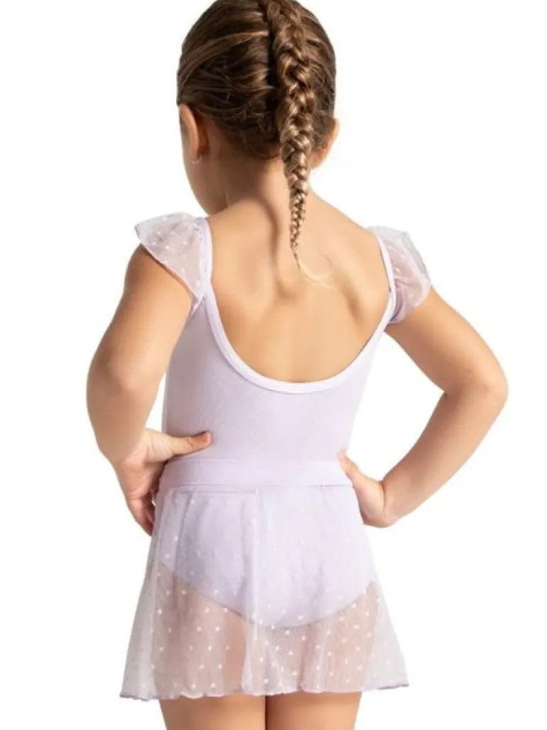 Capezio lys lavendel dragt med flæse ærmer til piger