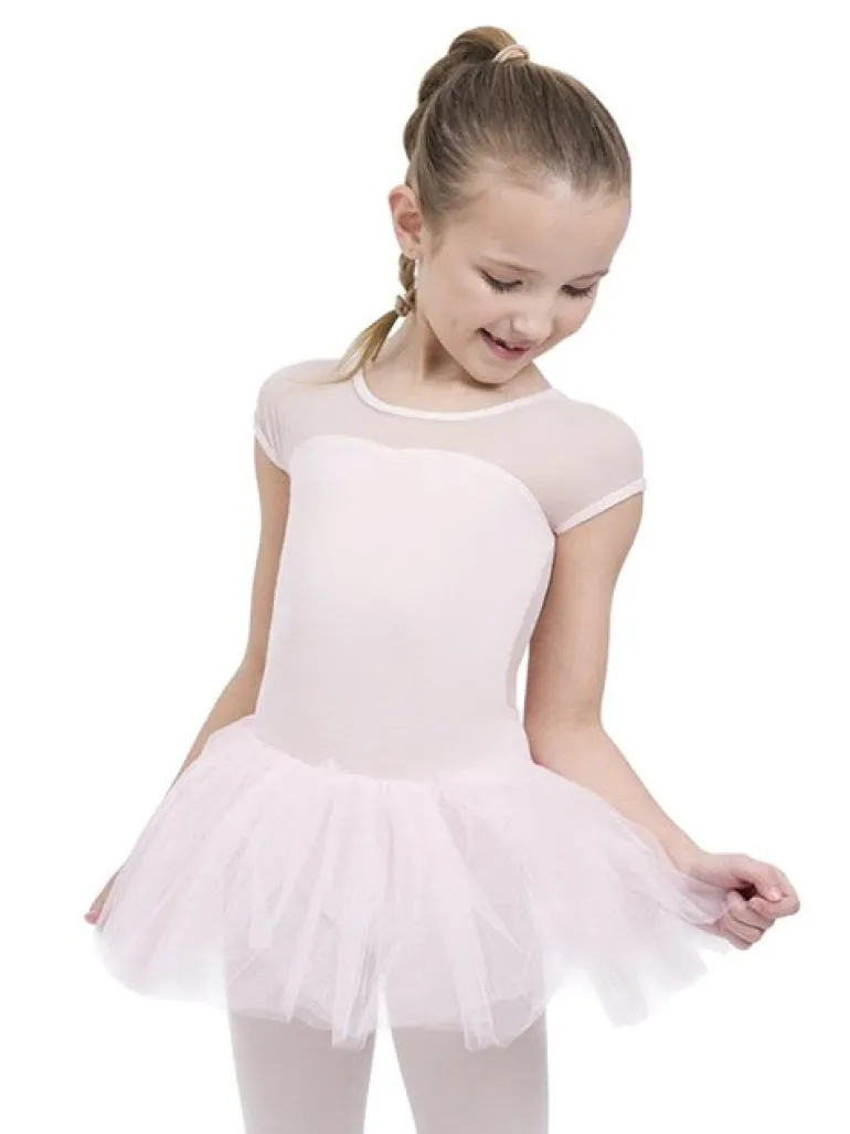 Capezio rosa dragt med påsyet tutu skørt