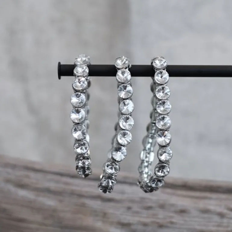 Crystal store rhinsten armbånd