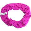Fuchsia hårelastik med trykte palietter
