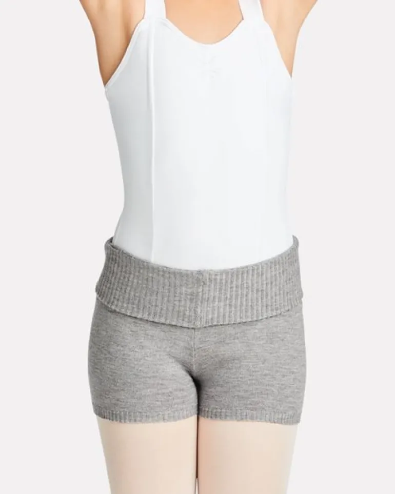Grå strik balletshorts til piger Capezio
