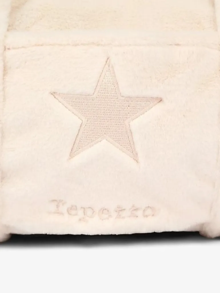 Lyserød plyspels taske fra Repetto