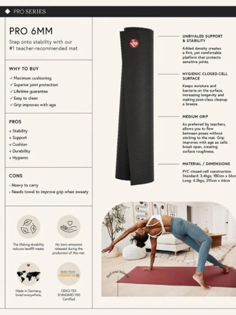 Manduka blå PRO måtte til yoga