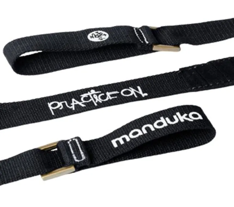 Manduka sort bærestrop til yogamåtter