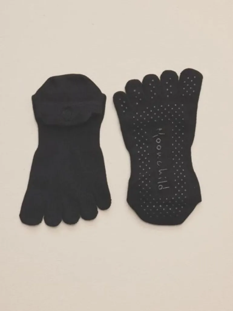 Moonchild sorte toe socks til yoga