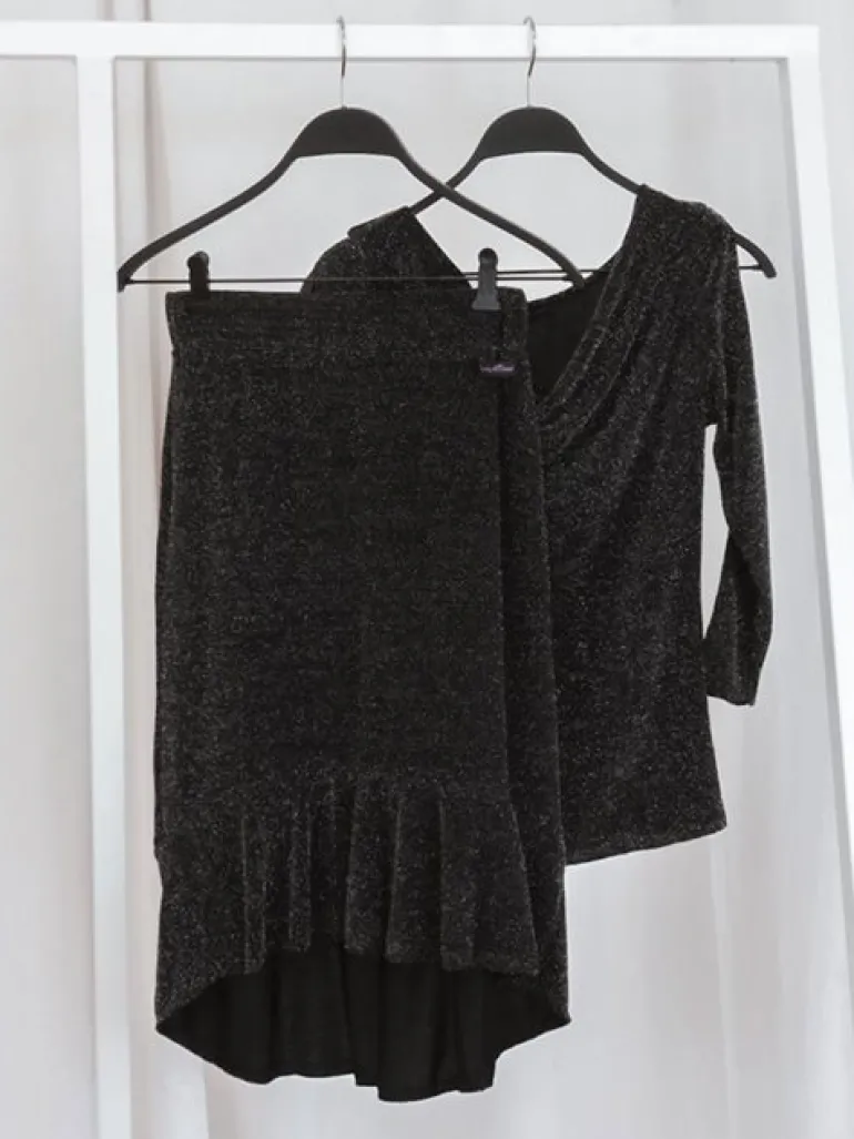 Nederdel med glimmer til damer - Ready4dance