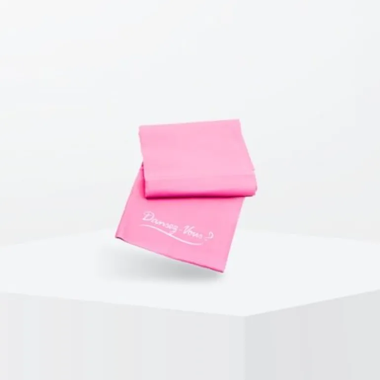 Pink træningselastik til mange øvelser