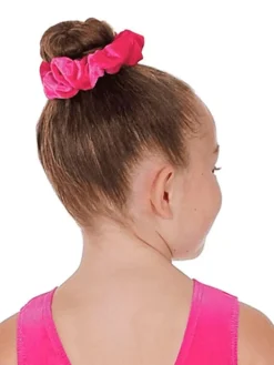 Pink velour hårelastik