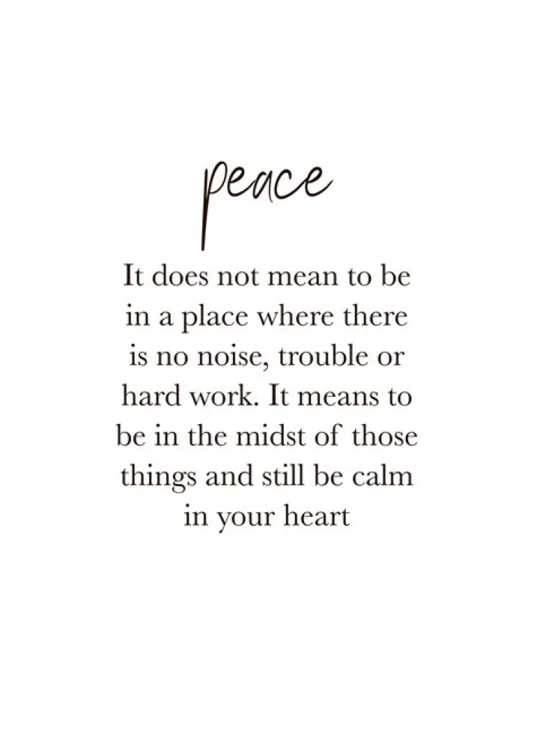 Plakat med citat - Peace