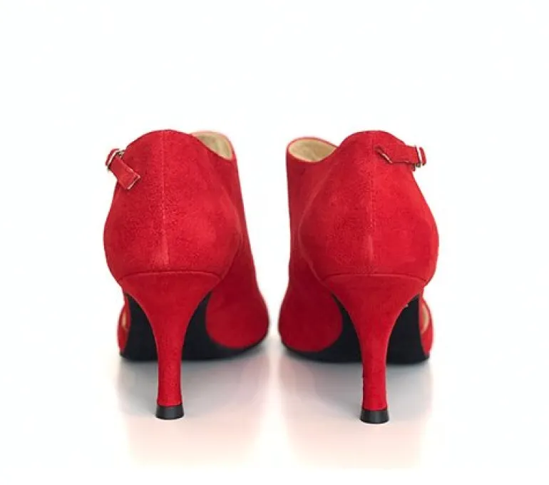 Rød dansesko Nueva Epoca Linea 7 cm hæl