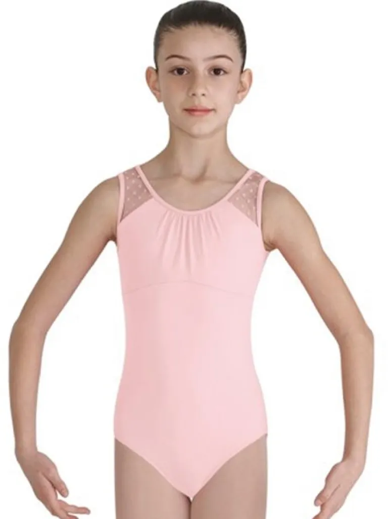 Rosa balletdragt til piger m. hjerte ryg Bloch