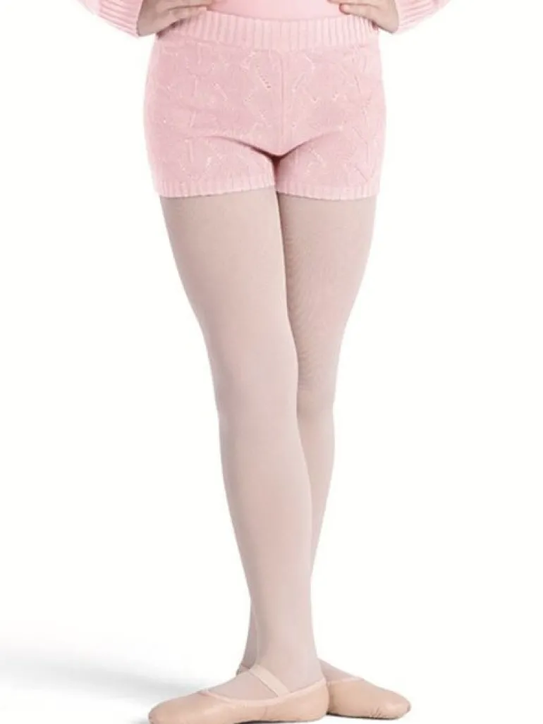 Rosa bomulds strik shorts til piger Bloch