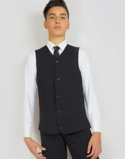 Sort lang vest til herrer - Ready4dance