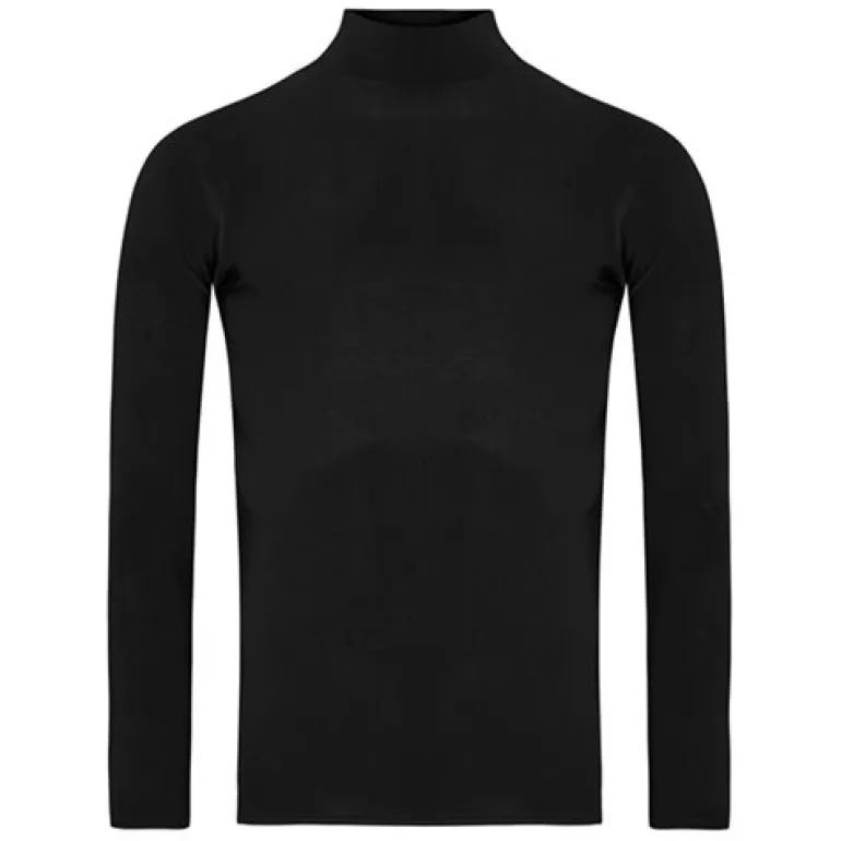 Sort rullekrave bluse til teen og herrer