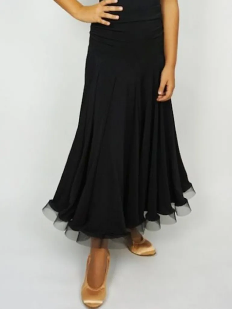 Sort standard nederdel til piger - Ready4dance