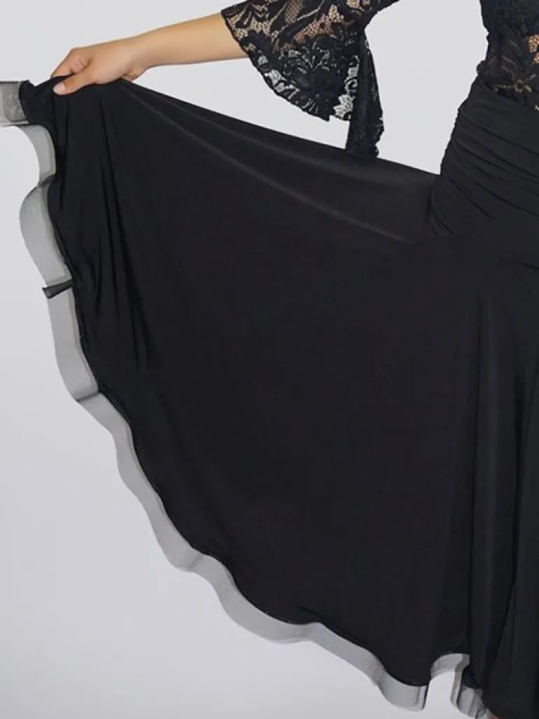 Sort standard nederdel til piger - Ready4dance