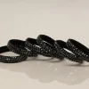 Sorte rhinsten armbånd