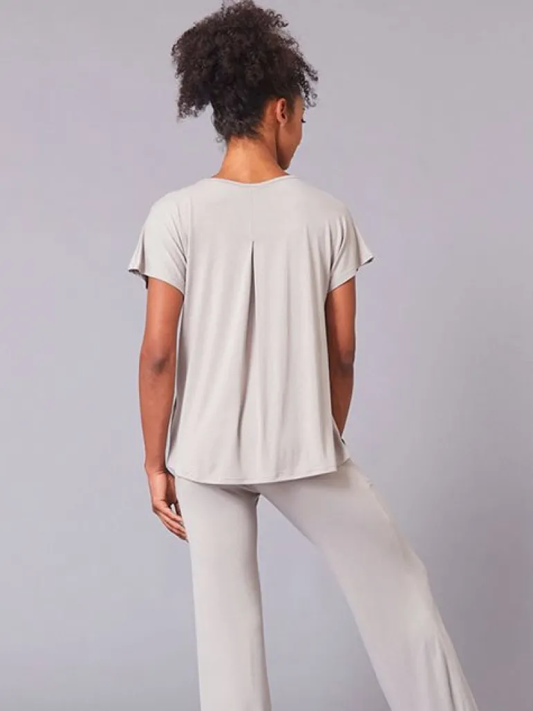 Tempsdanse latte farvet blød bambus t-shirt