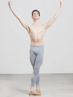 Wear Moi grå ballettights til drenge/herre microfiber