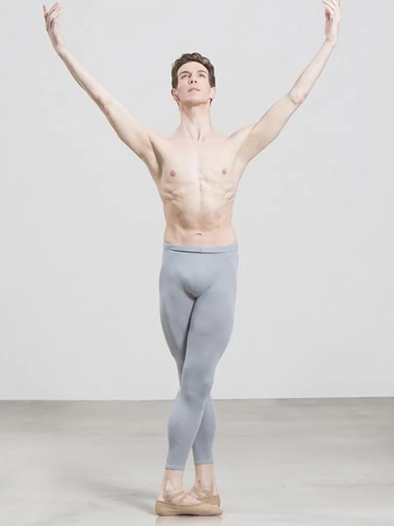 Wear Moi grå ballettights til drenge/herre microfiber