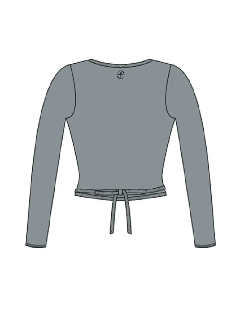 Wearmoi grå slå om overdel børn ballet/gymnastik