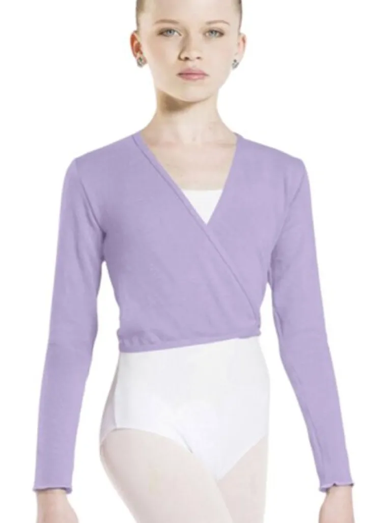 Wearmoi lilla slå om overdel børn ballet/gymnastik