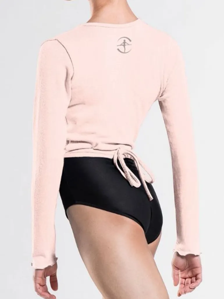 Wearmoi rosa slå om overdel ballet og gymnastik