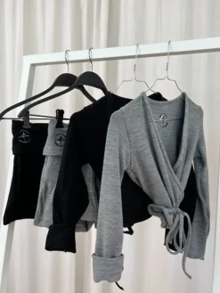 Wearmoi sort slå om overdel ballet og gymnastik