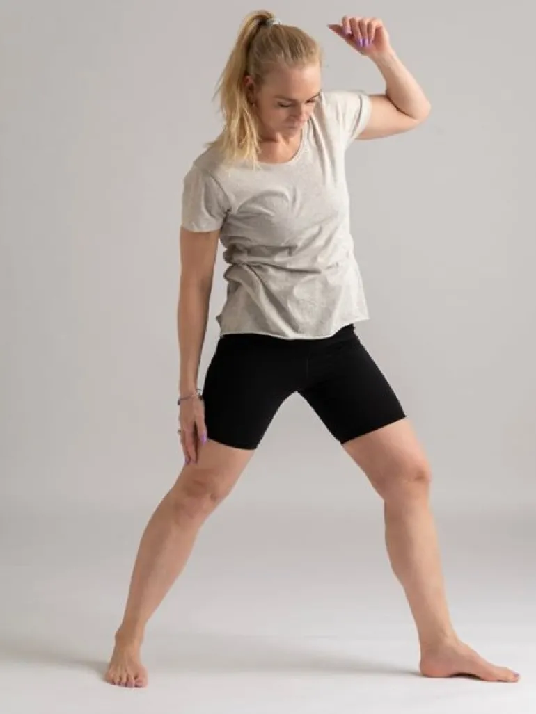 Yogamii off white blød t-shirt til træning