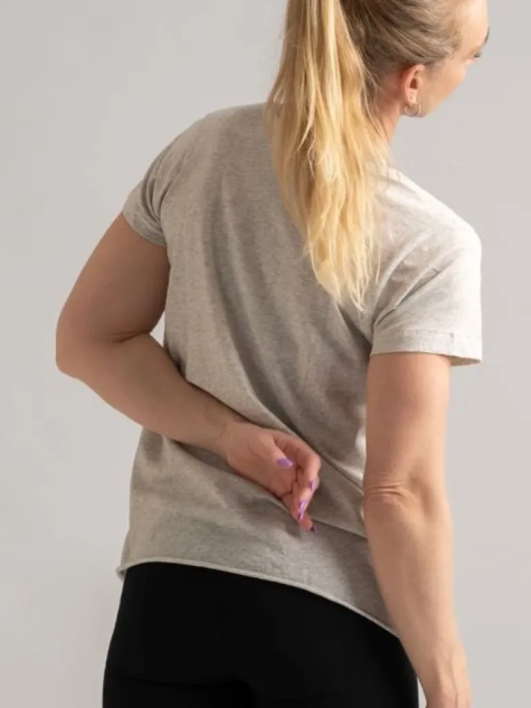 Yogamii off white blød t-shirt til træning
